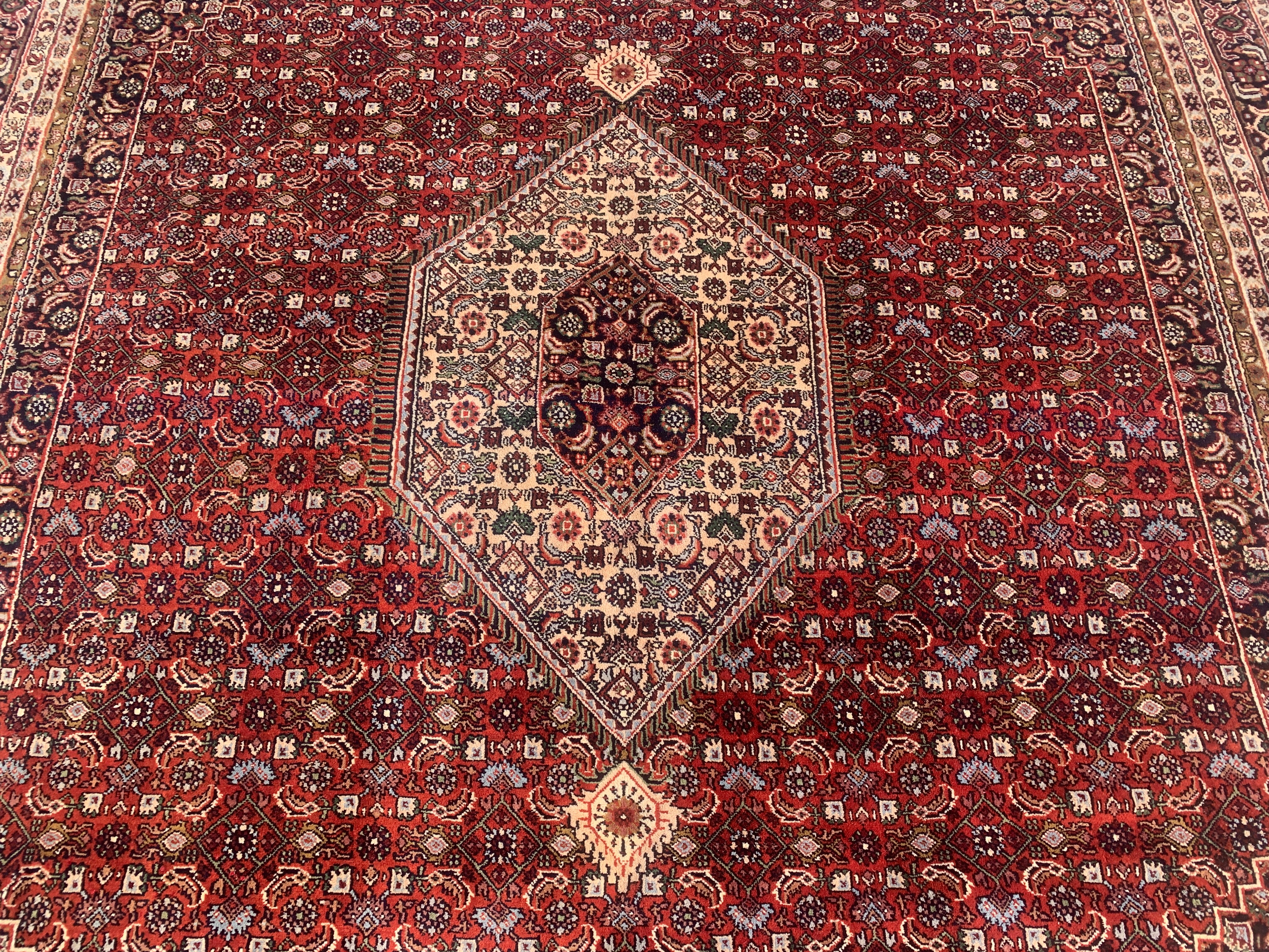 12' x 8' Ft. Authentic Persian Bijar Mahi Design Hand Knotted Fine Wool Large Area Rug BR2504