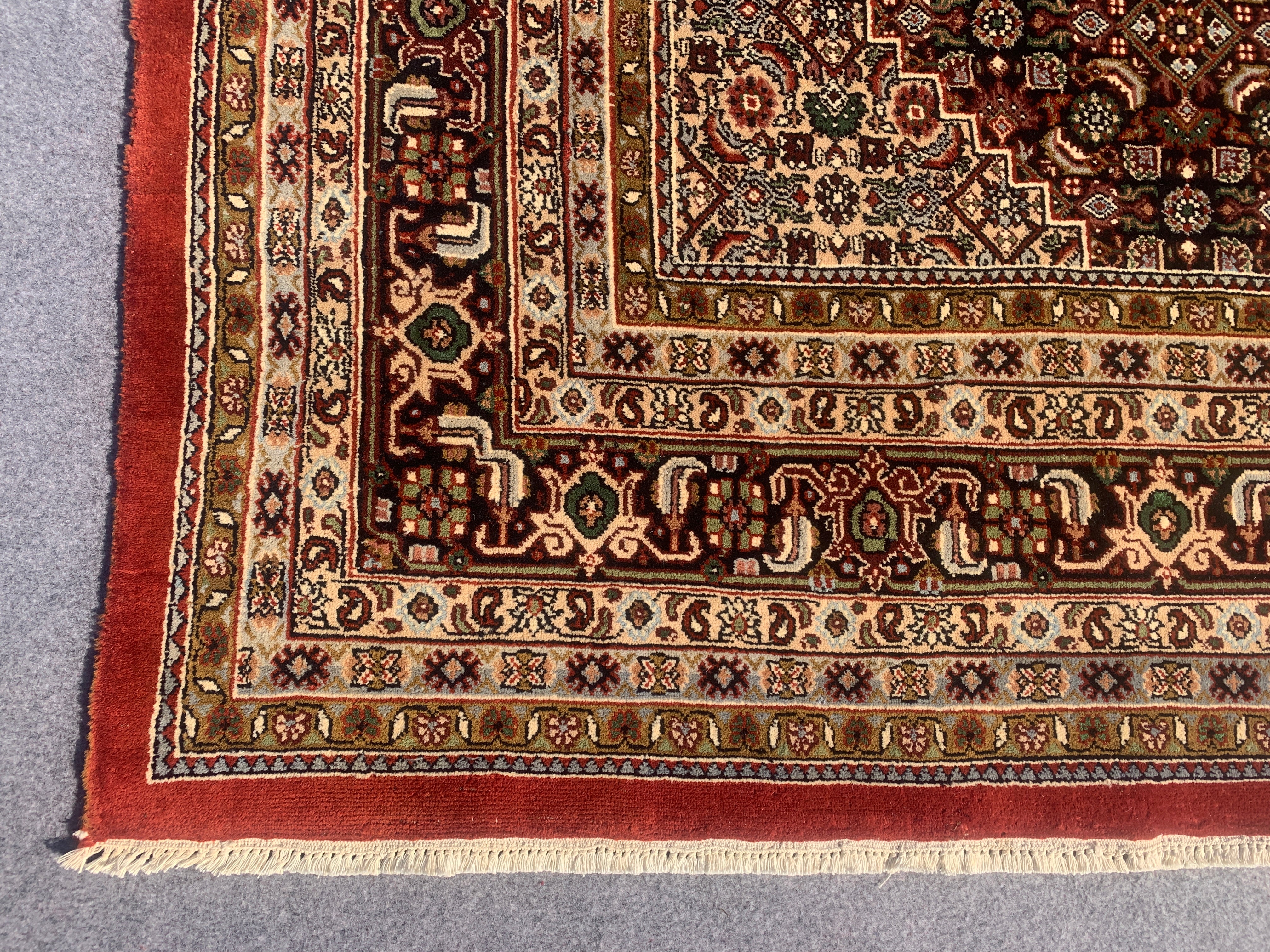 12' x 8' Ft. Authentic Persian Bijar Mahi Design Hand Knotted Fine Wool Large Area Rug BR2504