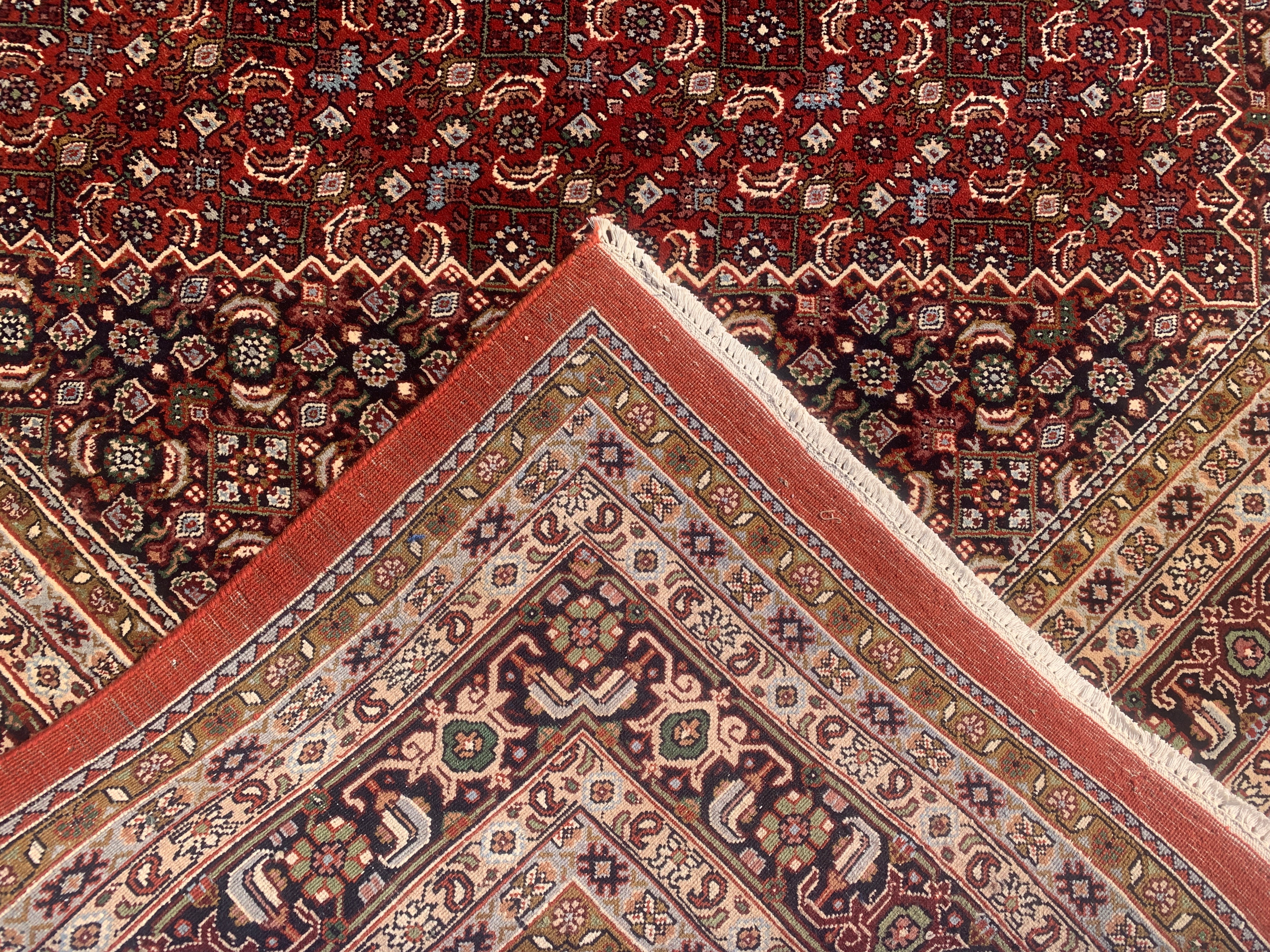 12' x 8' Ft. Authentic Persian Bijar Mahi Design Hand Knotted Fine Wool Large Area Rug BR2504