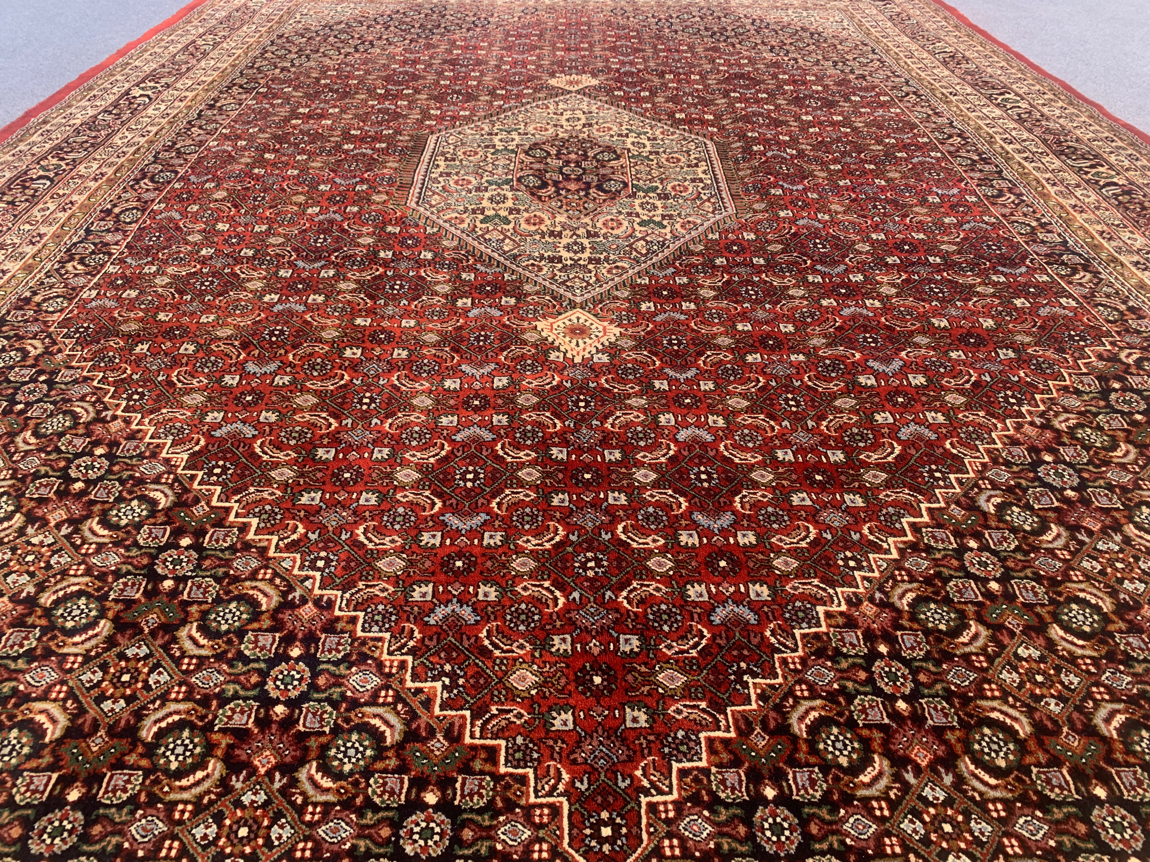 12' x 8' Ft. Authentic Persian Bijar Mahi Design Hand Knotted Fine Wool Large Area Rug BR2504