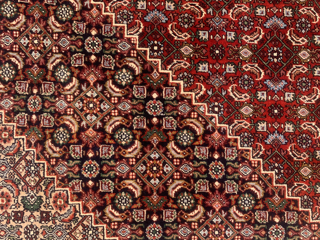 12' x 8' Ft. Authentic Persian Bijar Mahi Design Hand Knotted Fine Wool Large Area Rug BR2504