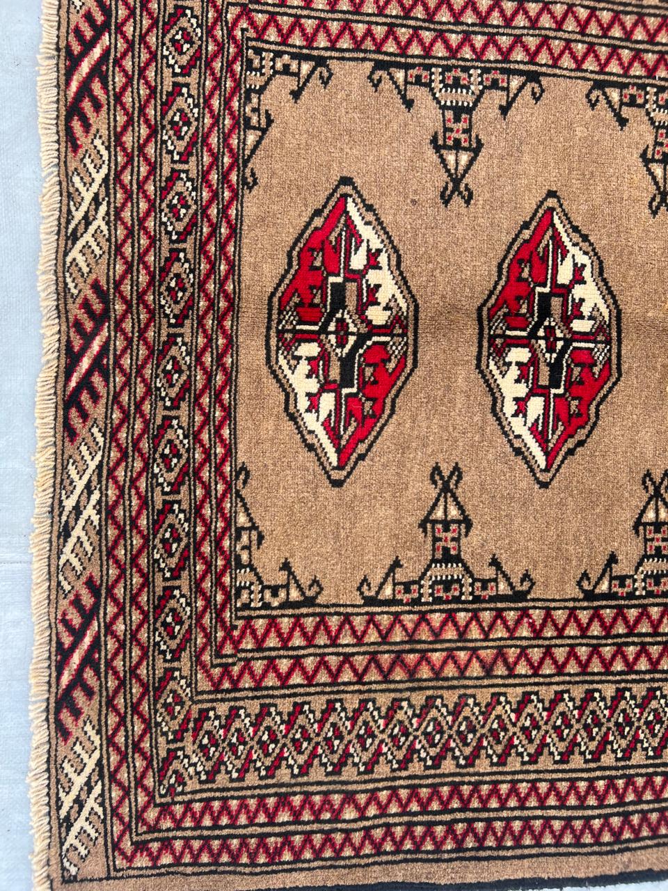 4.3' x 3'' Ft. Authentic Persian Bokhara Turkmen Sara Hand Knotted Area Rug - BR439