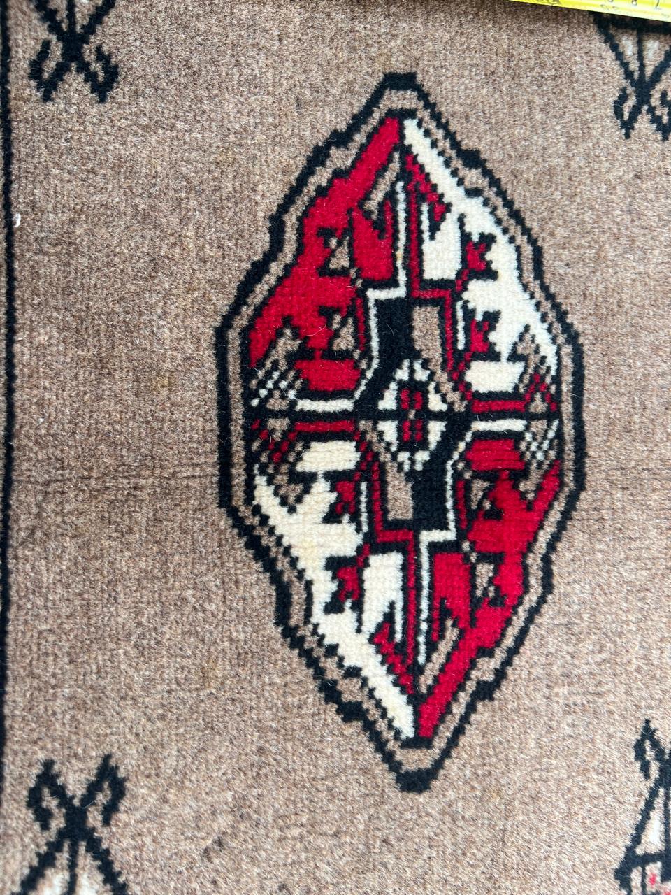 4.3' x 3'' Ft. Authentic Persian Bokhara Turkmen Sara Hand Knotted Area Rug - BR439