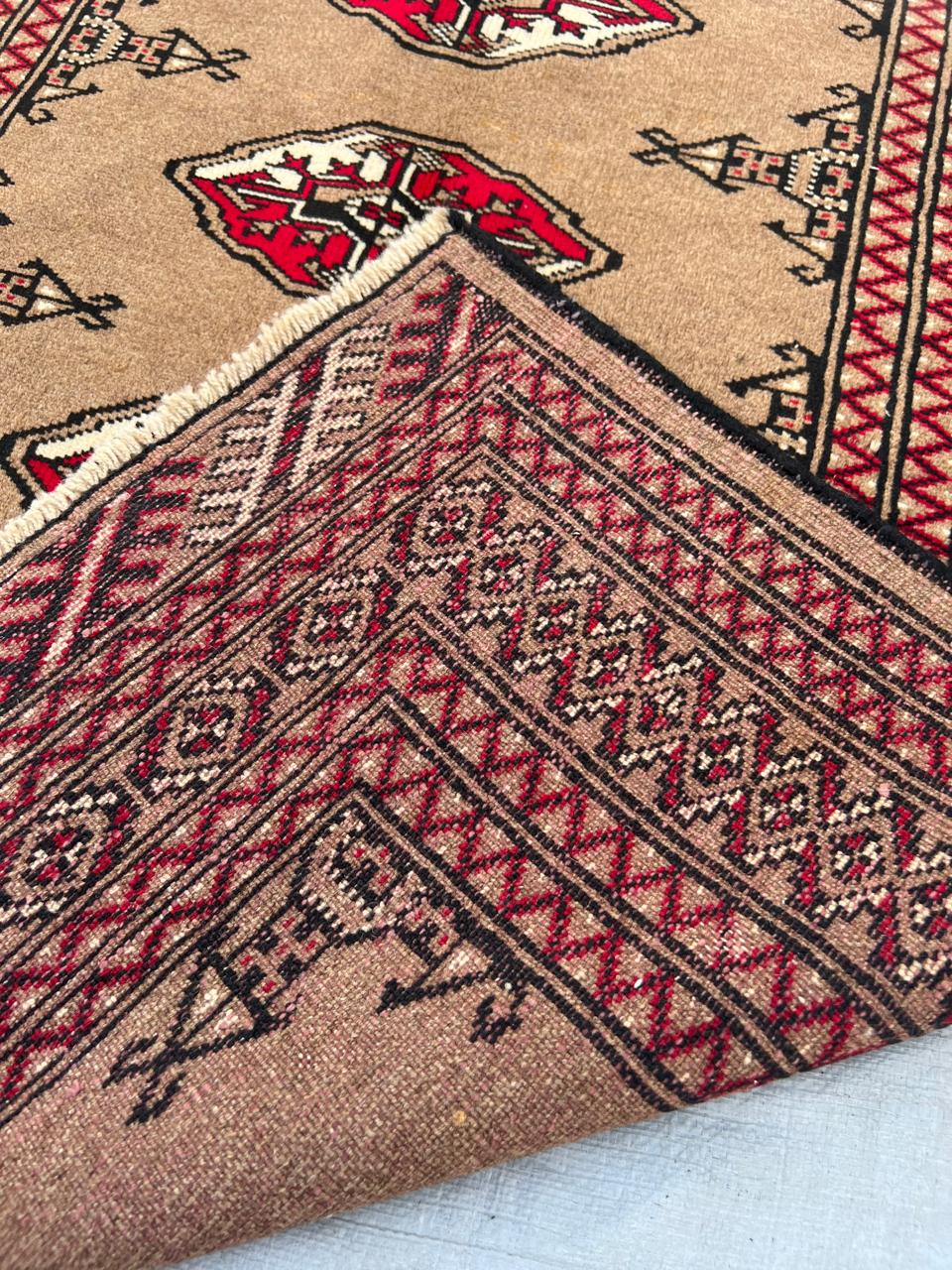 4.3' x 3'' Ft. Authentic Persian Bokhara Turkmen Sara Hand Knotted Area Rug - BR439
