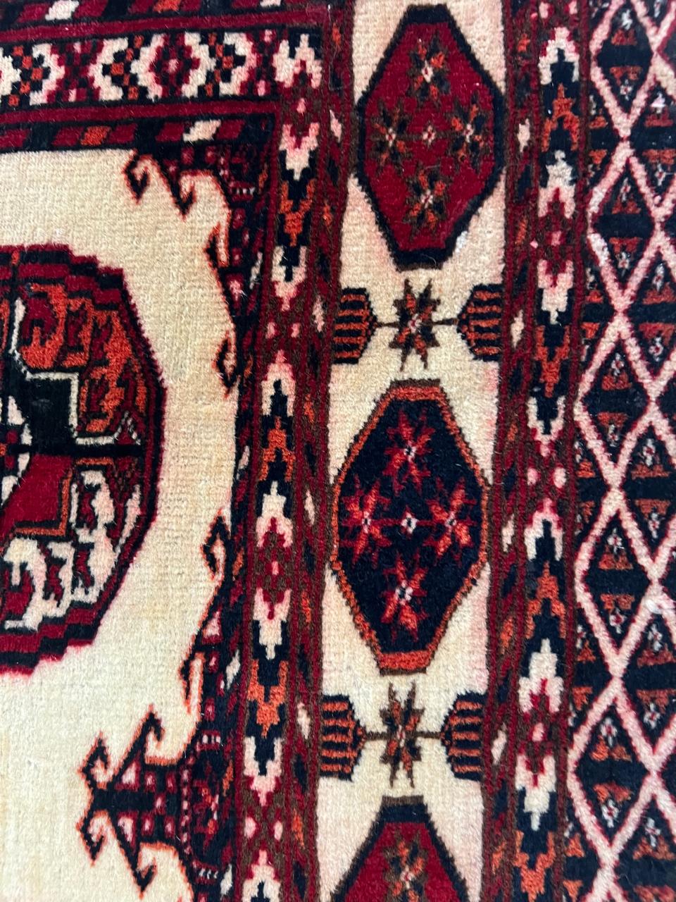 5' 1" x 4' 6" Rare Authentic Persian Bokhara Turkmen Sara Hand Knotted Wool Area Rug - BR441