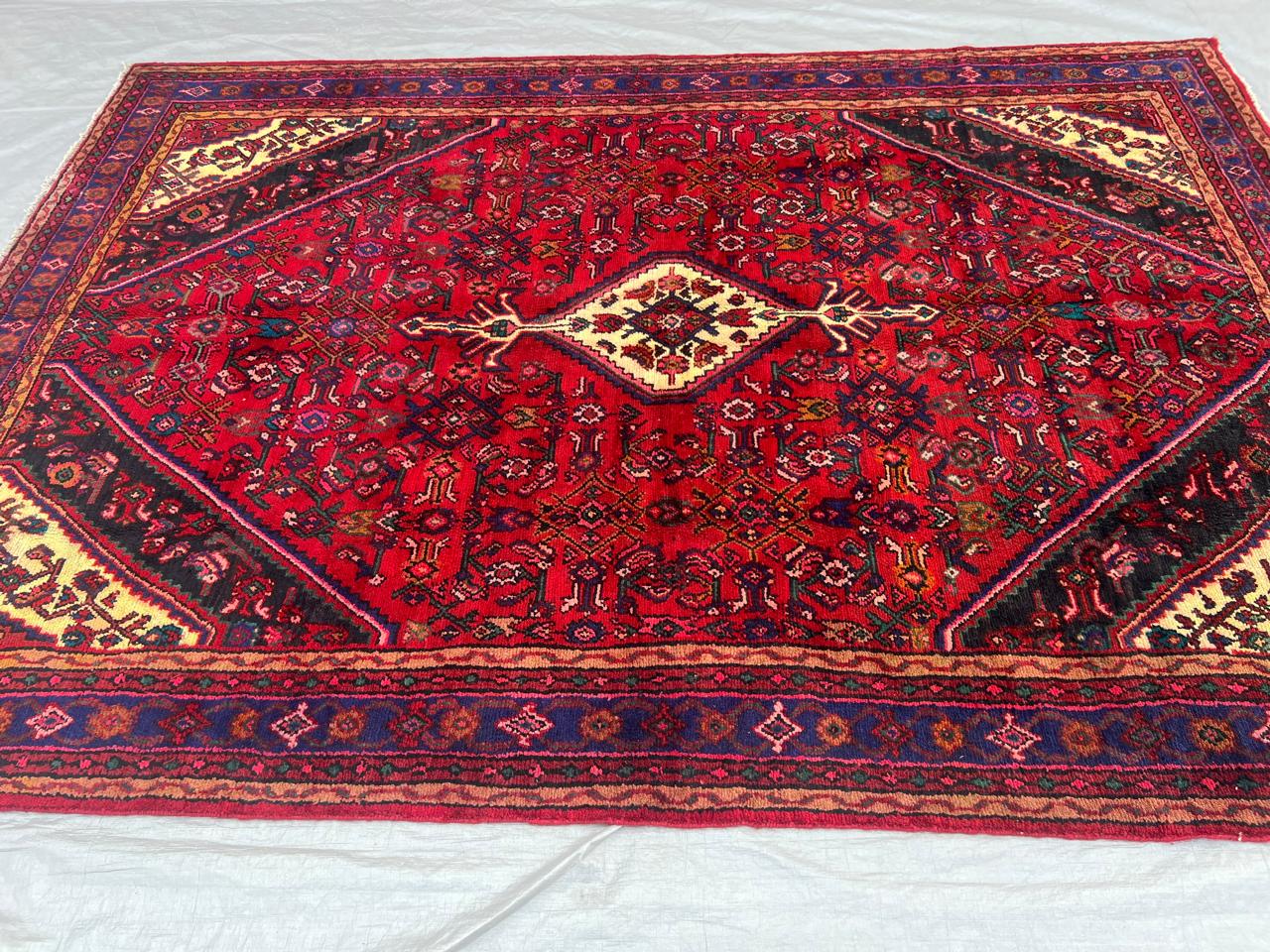 9.11' x 7' Ft. Authentic Persian Tribal Vintage Hand Knotted Wool Large Area Rug BR#1C
