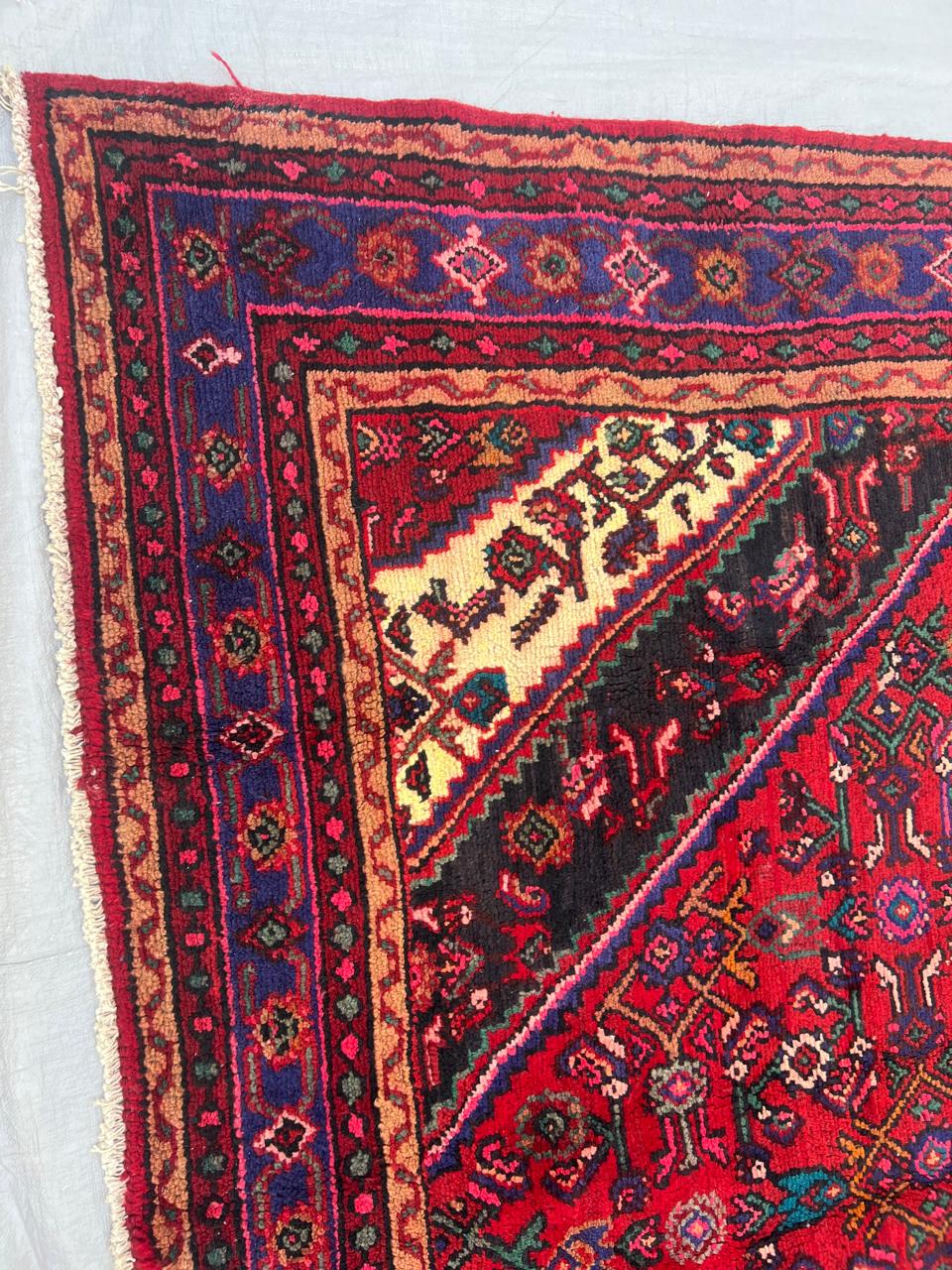 9.11' x 7' Ft. Authentic Persian Tribal Vintage Hand Knotted Wool Large Area Rug BR#1C