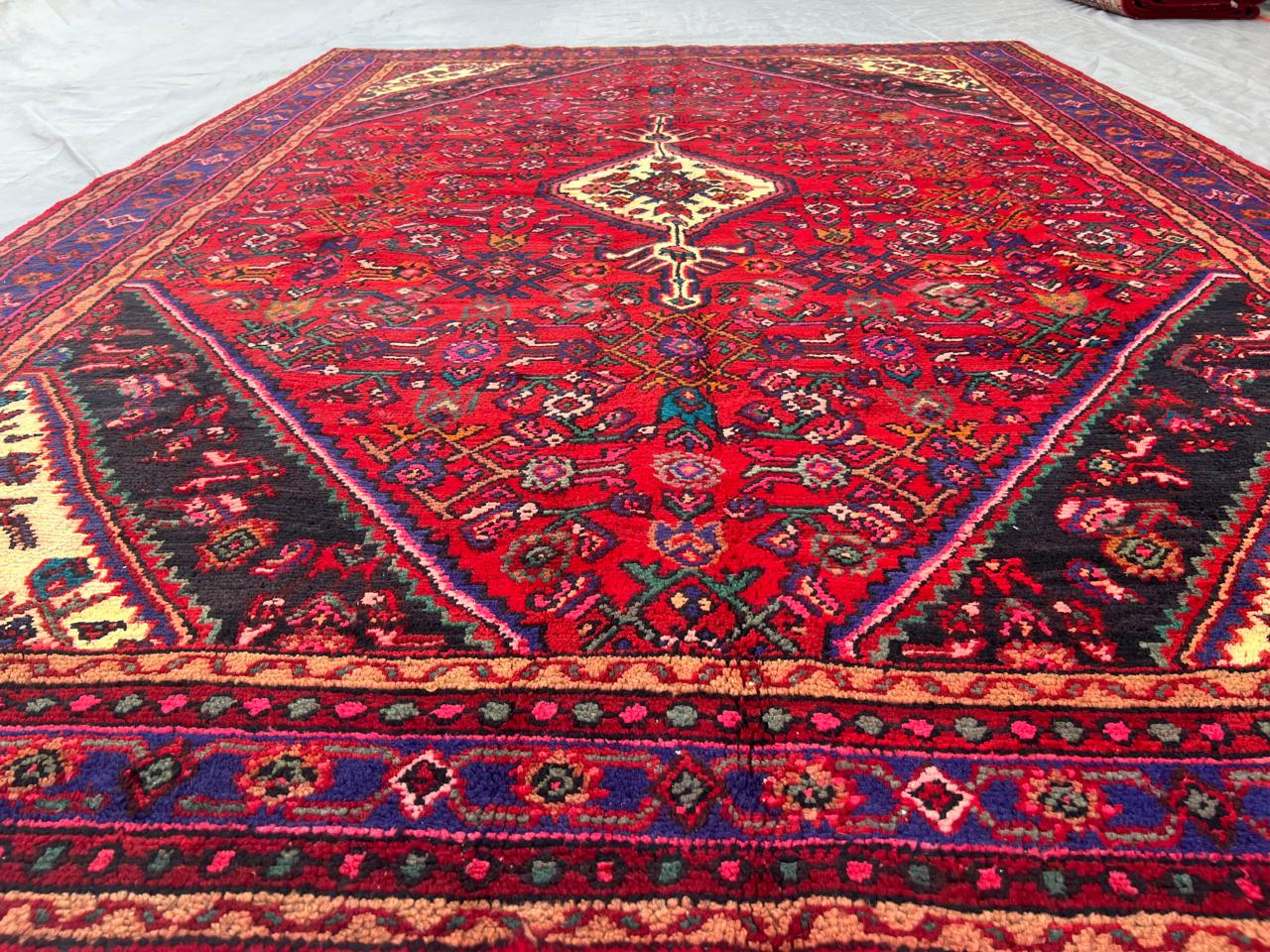 9.11' x 7' Ft. Authentic Persian Tribal Vintage Hand Knotted Wool Large Area Rug BR#1C