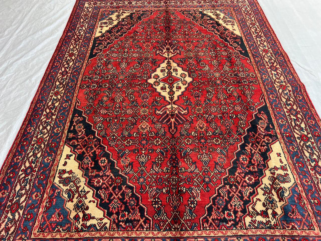 9.1' x 7' Ft. Authentic Persian Tribal Vintage Hand Knotted Wool Large Area Rug BR#3C