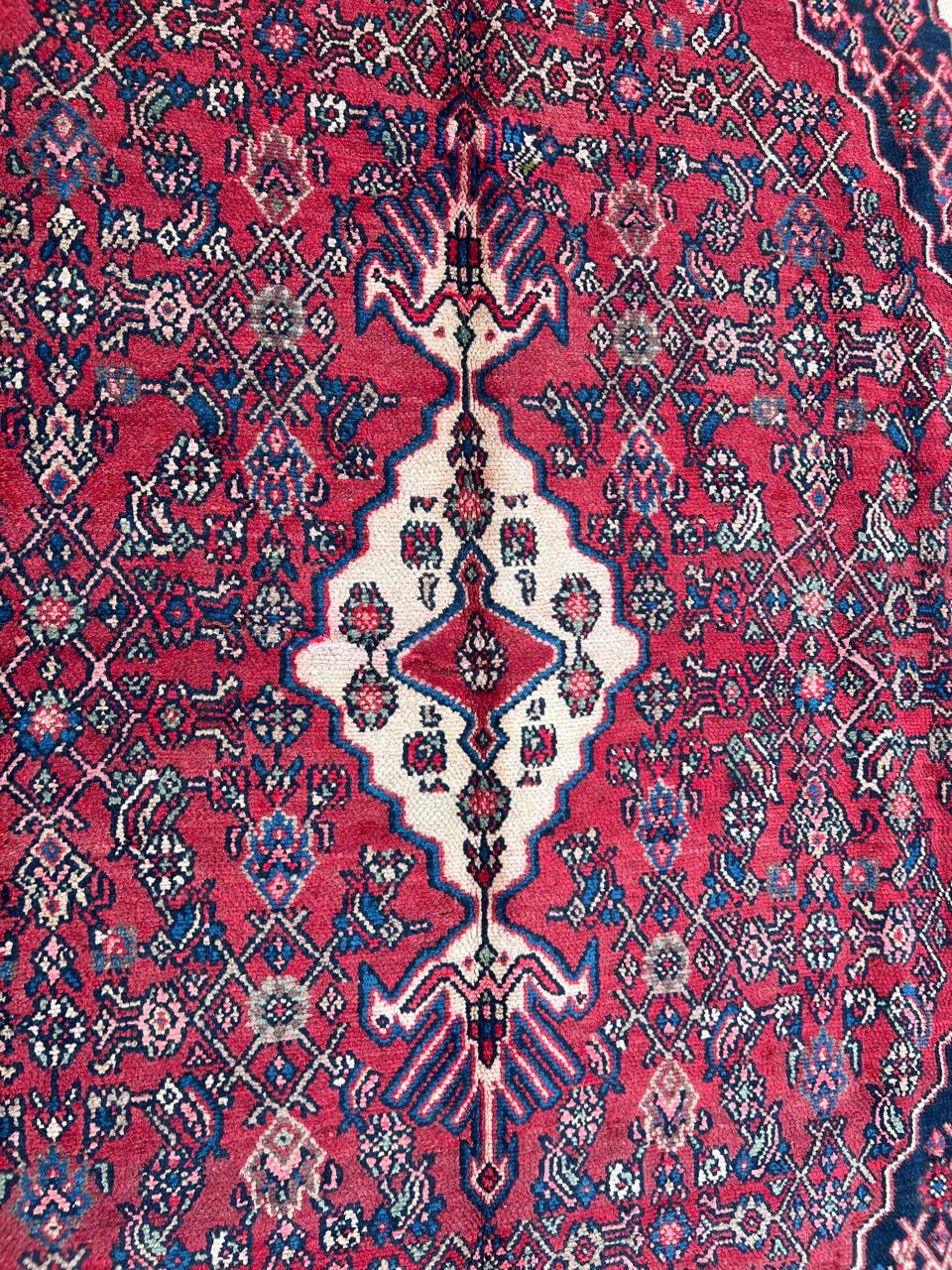 9.1' x 7' Ft. Authentic Persian Tribal Vintage Hand Knotted Wool Large Area Rug BR#3C