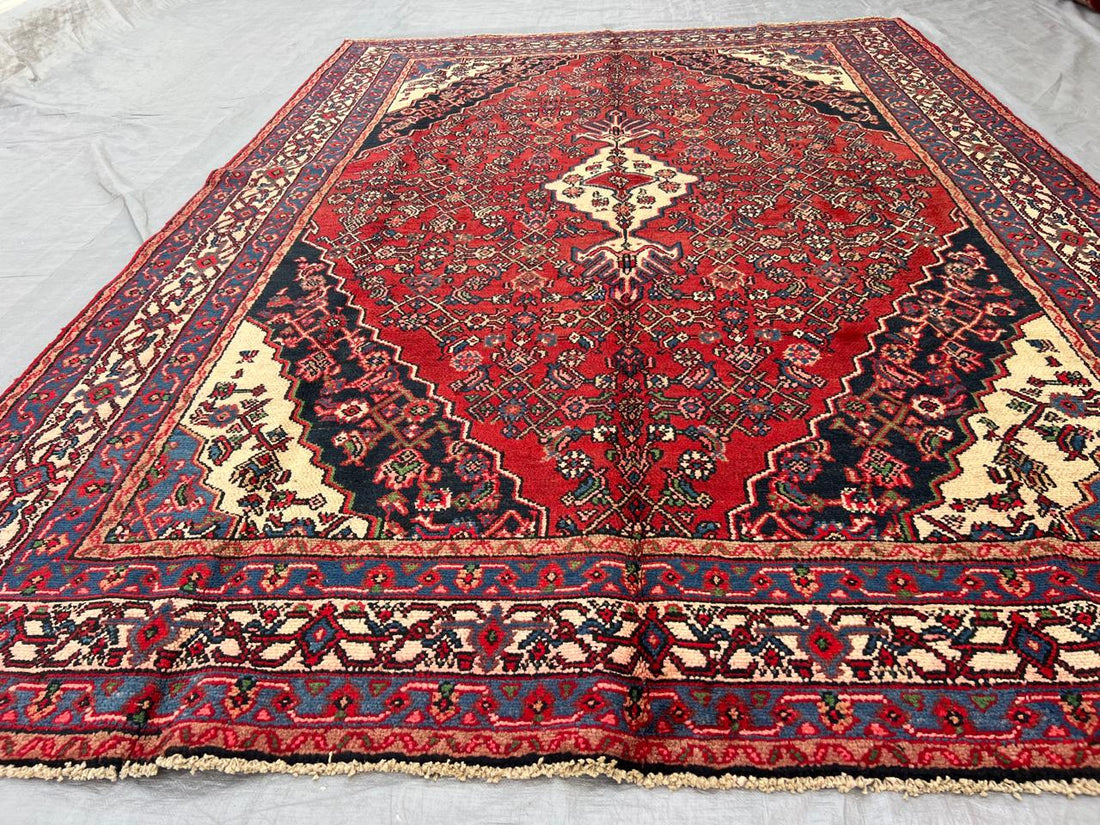 9.1' x 7' Ft. Authentic Persian Tribal Vintage Hand Knotted Wool Large Area Rug BR#3C