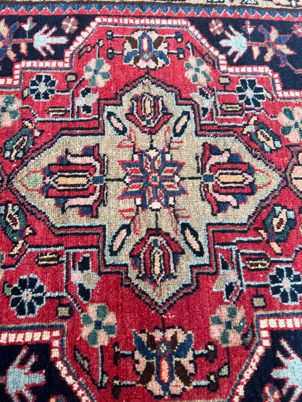 4.4' x 3.6' Ft. Authentic Persian Bakhtier Vintage Hand Knotted Wool Large Area Rug BR#4C