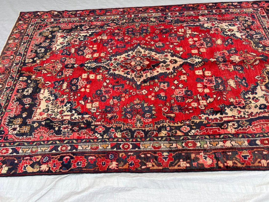 9.4' x 6.1' Ft. Authentic Persian Tribal Vintage Hand Knotted Wool Large Area Rug BR#5C