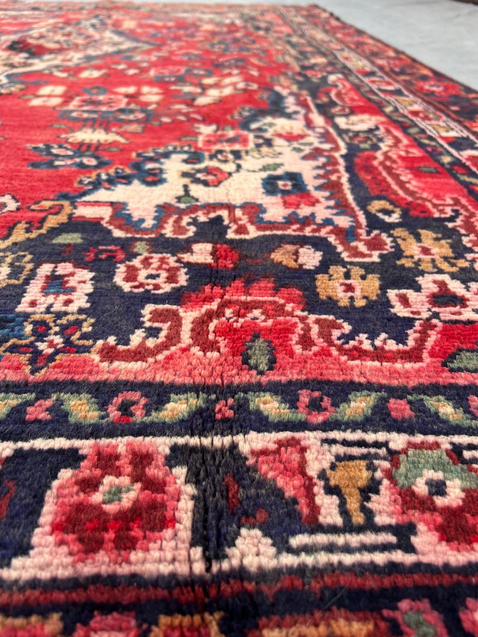 9.4' x 6.1' Ft. Authentic Persian Tribal Vintage Hand Knotted Wool Large Area Rug BR#5C