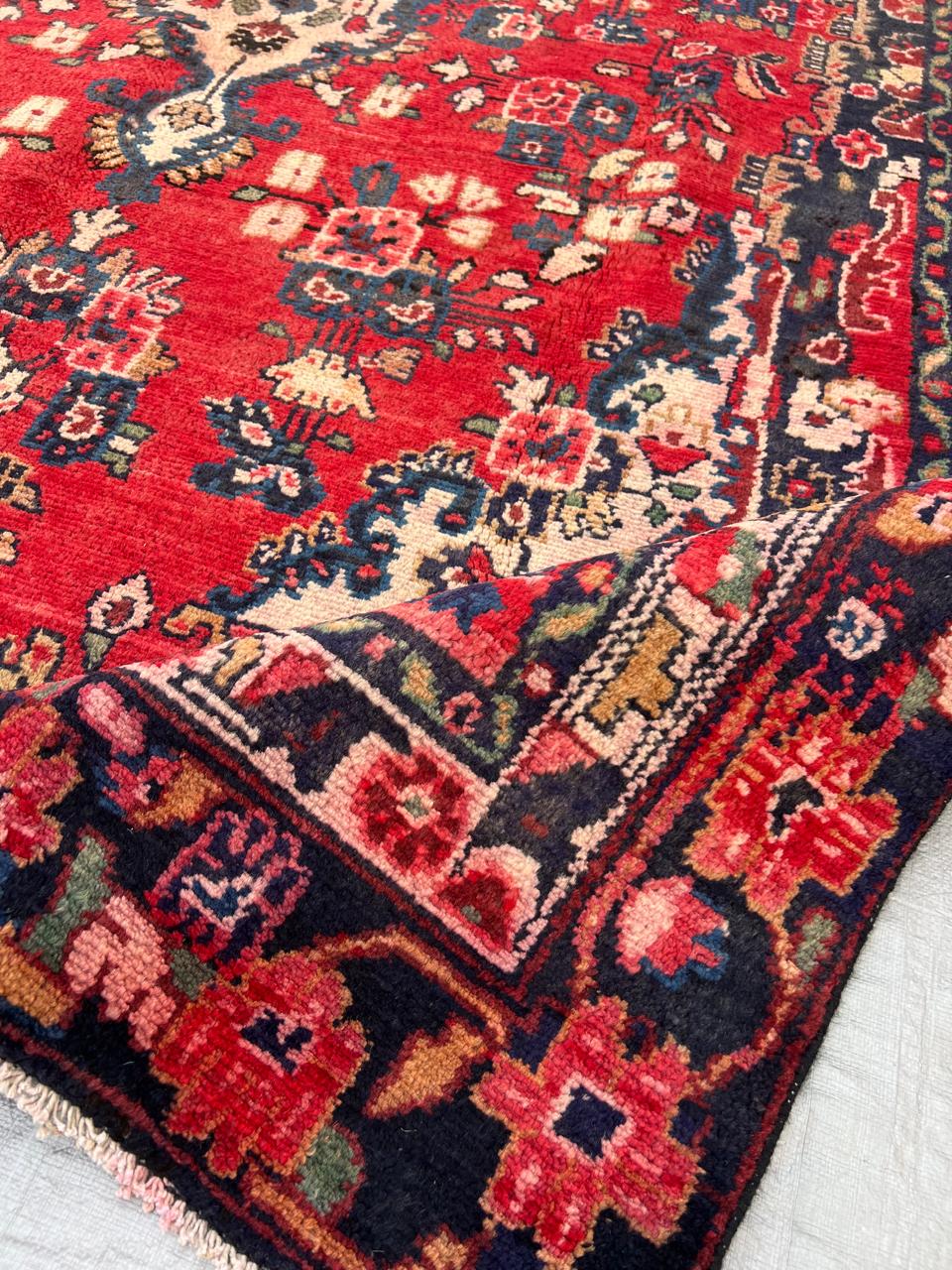 9.4' x 6.1' Ft. Authentic Persian Tribal Vintage Hand Knotted Wool Large Area Rug BR#5C