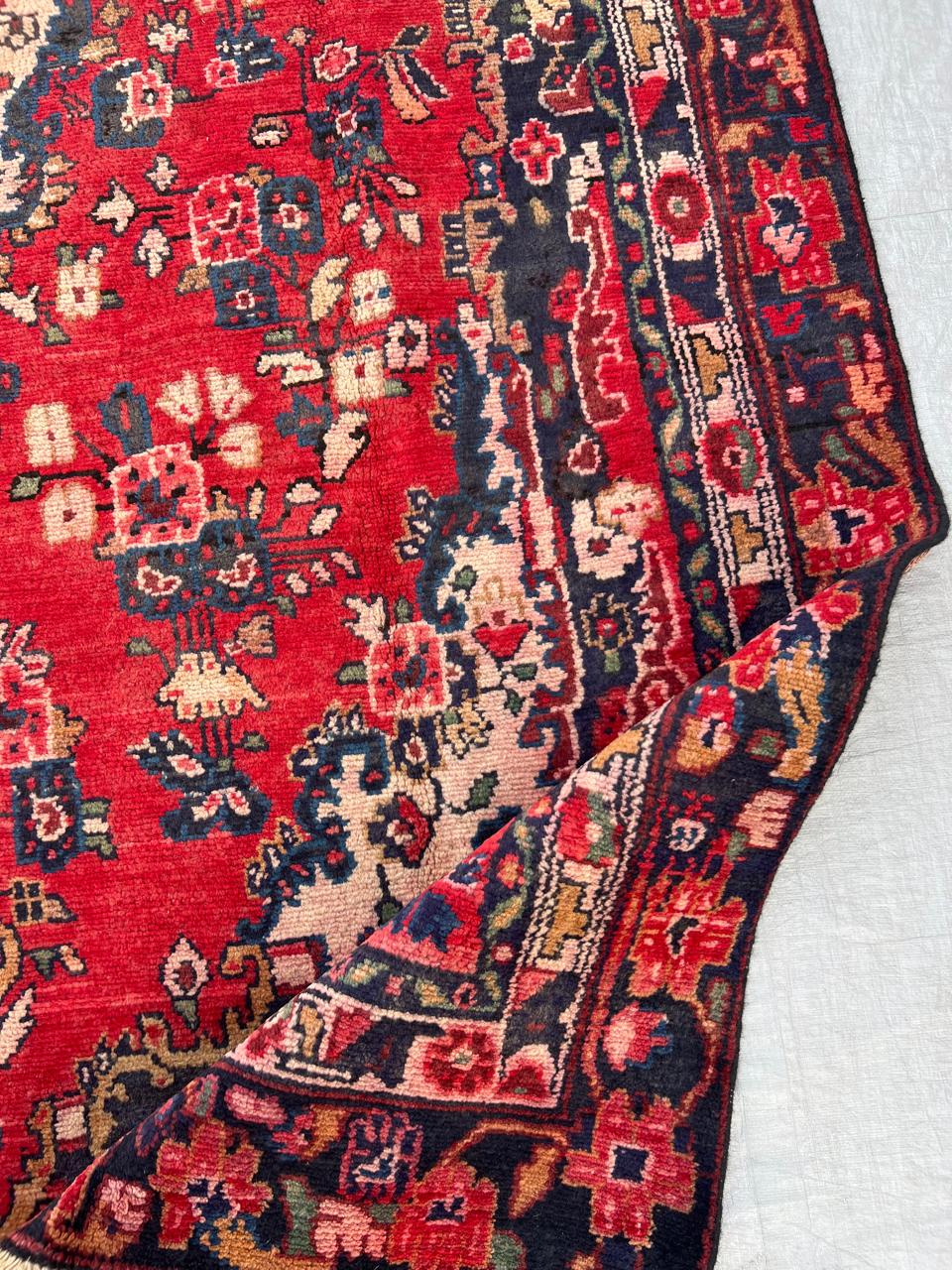 9.4' x 6.1' Ft. Authentic Persian Tribal Vintage Hand Knotted Wool Large Area Rug BR#5C