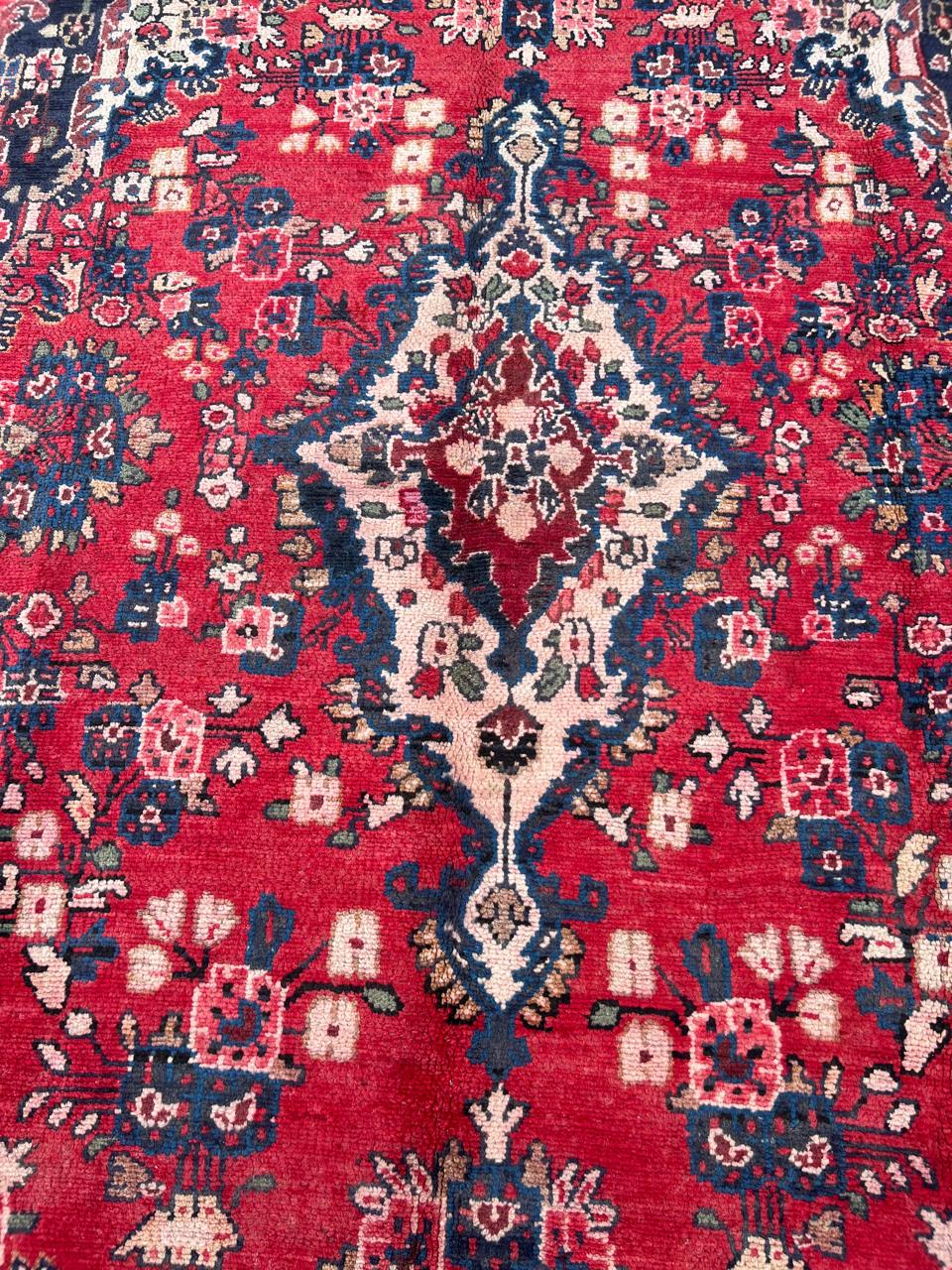 9.4' x 6.1' Ft. Authentic Persian Tribal Vintage Hand Knotted Wool Large Area Rug BR#5C