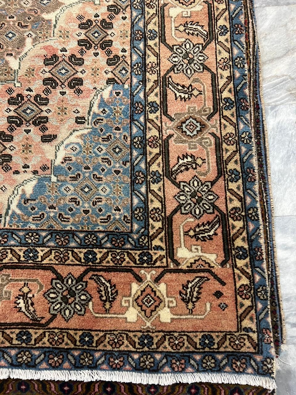 9' x 6' Spectacular Rare Authentic Wool & Silk Vintage Persian Tabriz Mahi Hand Knotted Area Rug - BR136