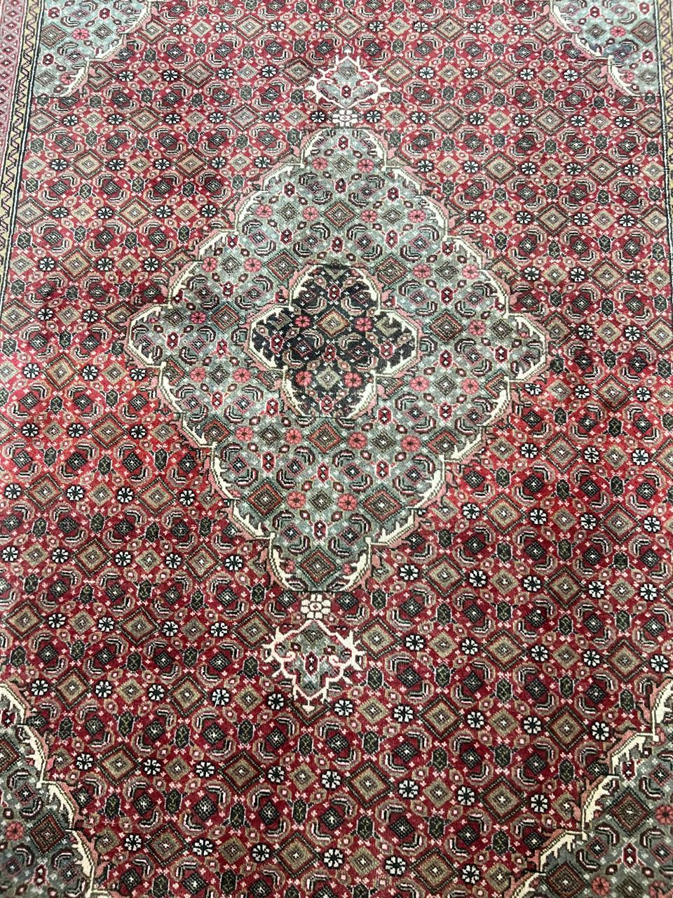 9' x 6' Spectacular Rare Authentic Wool & Silk Vintage Persian Tabriz Mahi Hand Knotted Area Rug - BR139