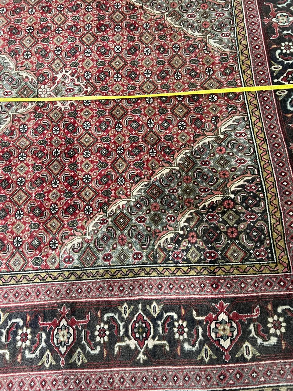 9' x 6' Spectacular Rare Authentic Wool & Silk Vintage Persian Tabriz Mahi Hand Knotted Area Rug - BR139