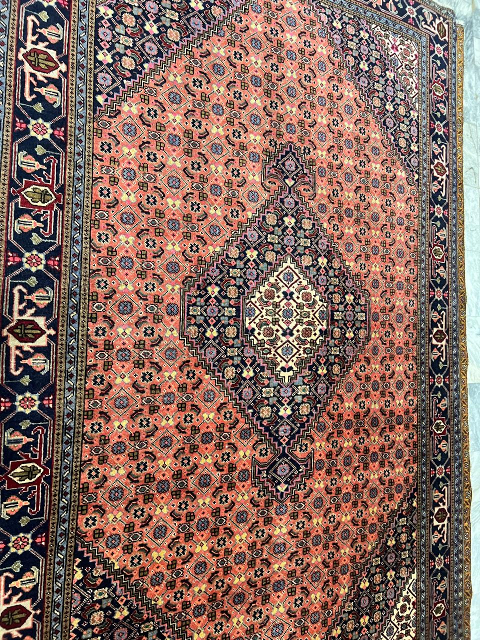 10' x 6' Spectacular Rare Authentic Wool & Silk Vintage Persian Tabriz Mahi Hand Knotted Area Rug - BR142