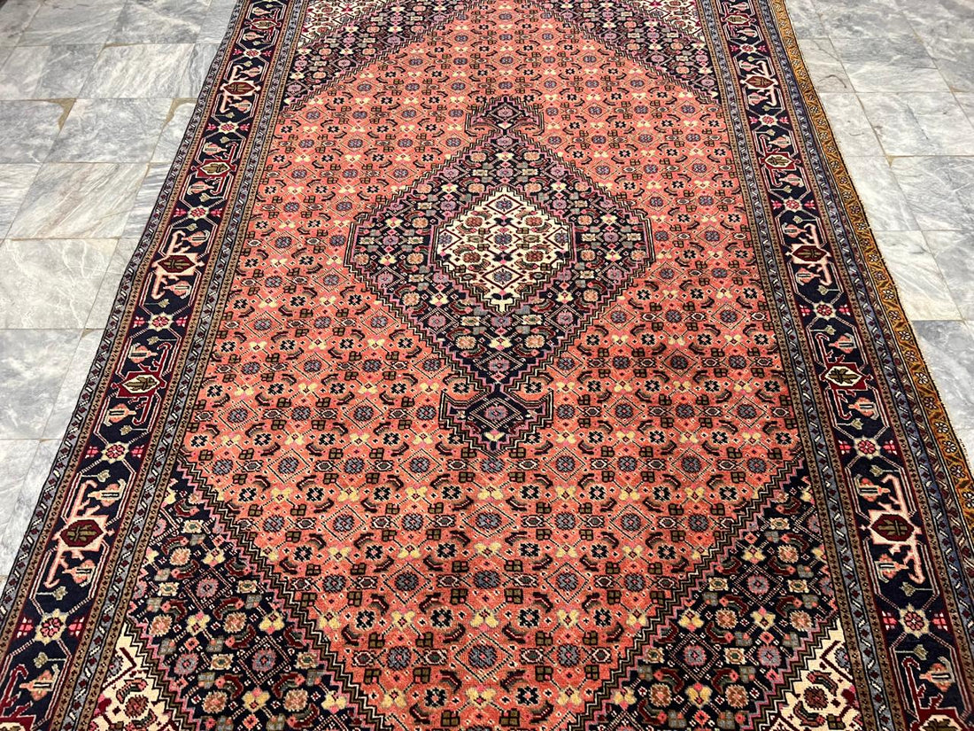 10' x 6' Spectacular Rare Authentic Wool & Silk Vintage Persian Tabriz Mahi Hand Knotted Area Rug - BR142