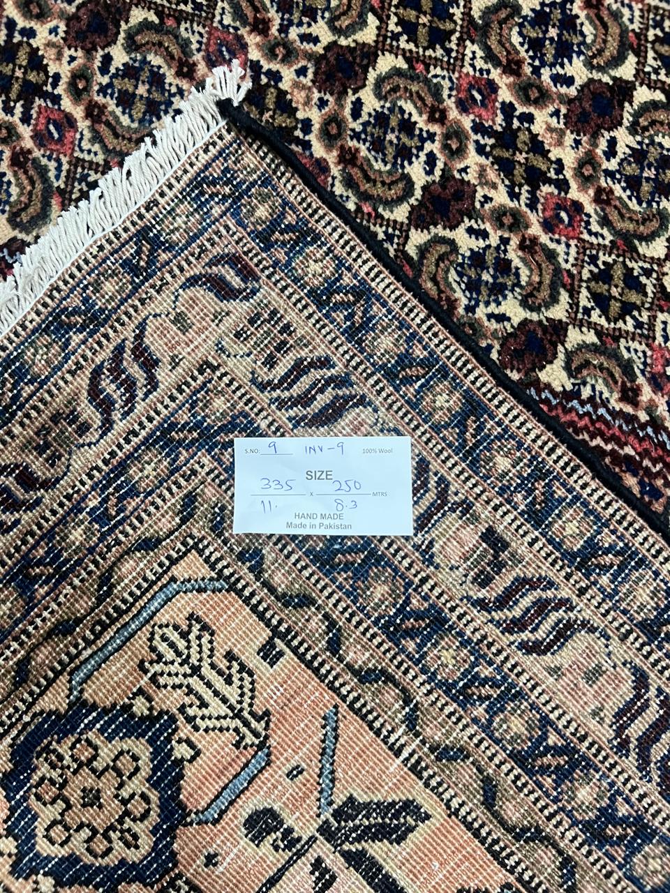 11' x 8' Spectacular Rare Authentic Wool & Silk Vintage Persian Tabriz Hand Knotted Area Rug - BR135