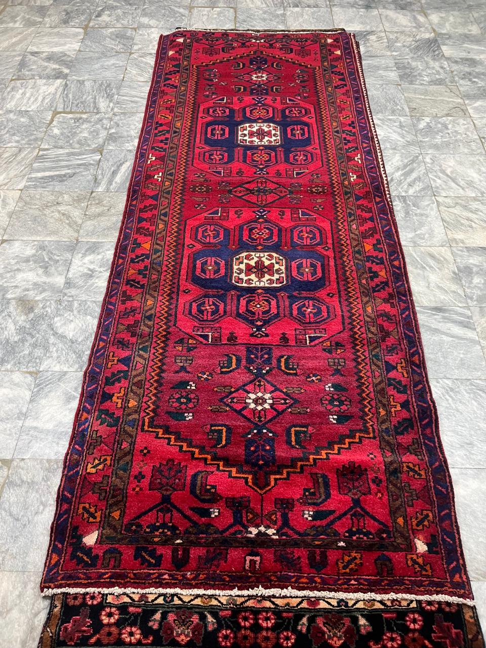 10' x 3.9' Ft. Authentic Persian Hamadan Tribal Hand Knotted Fine Wool Runner / Rug BR132