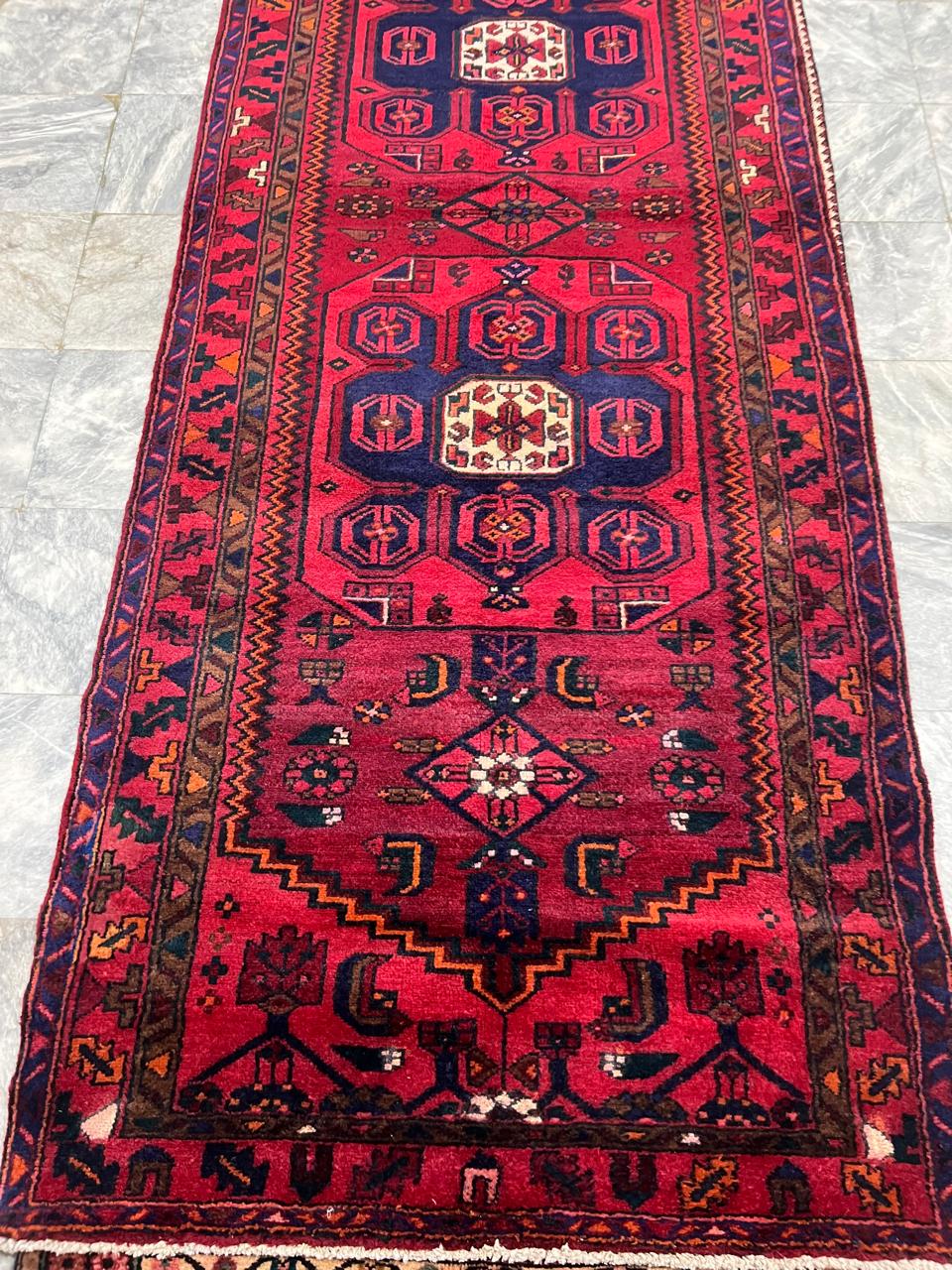 10' x 3.9' Ft. Authentic Persian Hamadan Tribal Hand Knotted Fine Wool Runner / Rug BR132