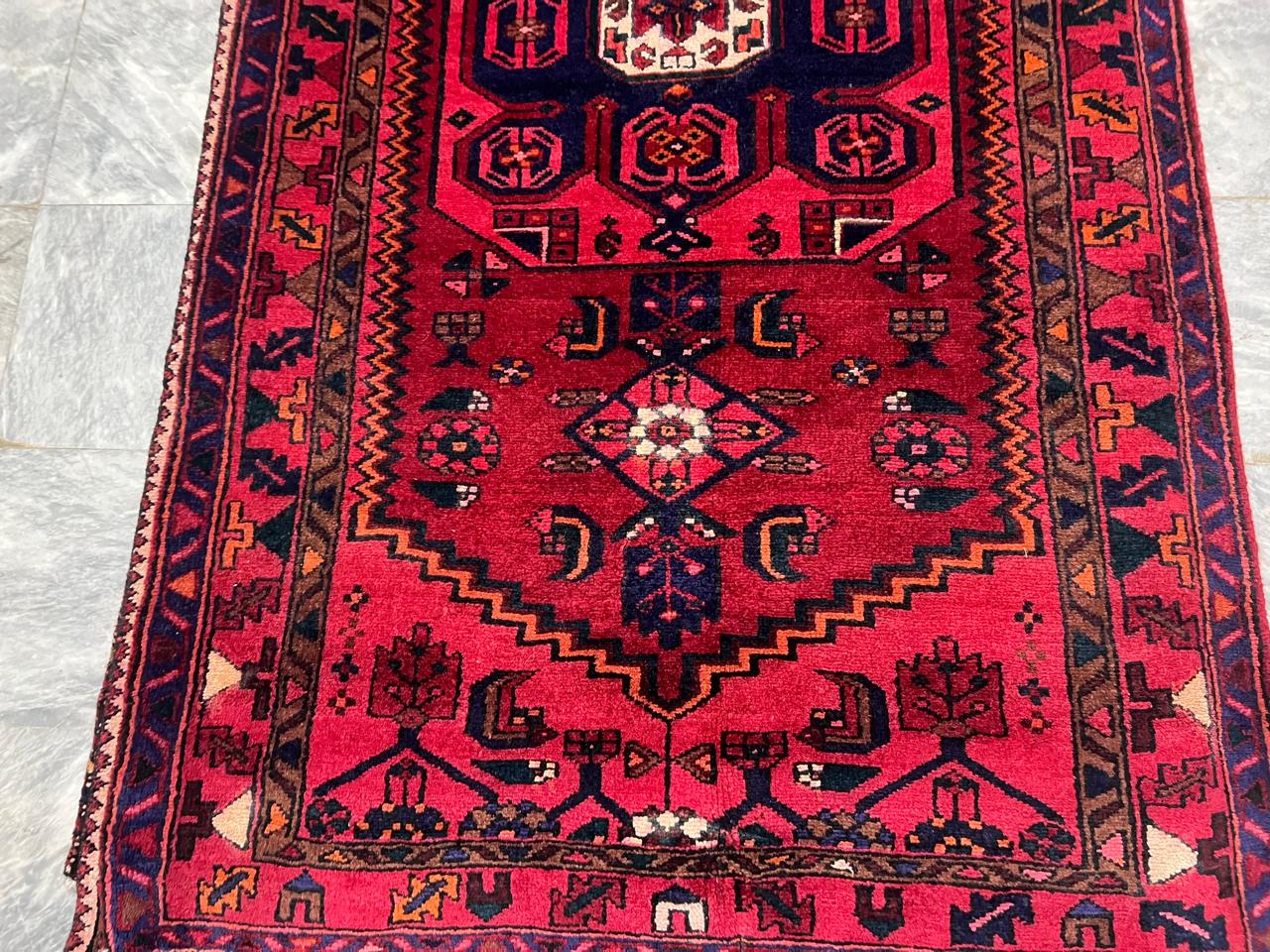 10' x 3.9' Ft. Authentic Persian Hamadan Tribal Hand Knotted Fine Wool Runner / Rug BR132