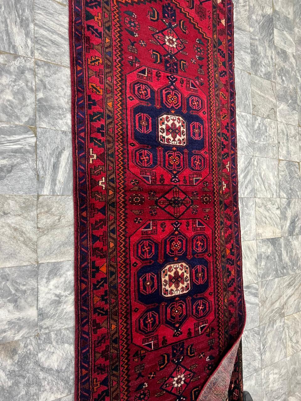 10' x 3.9' Ft. Authentic Persian Hamadan Tribal Hand Knotted Fine Wool Runner / Rug BR132