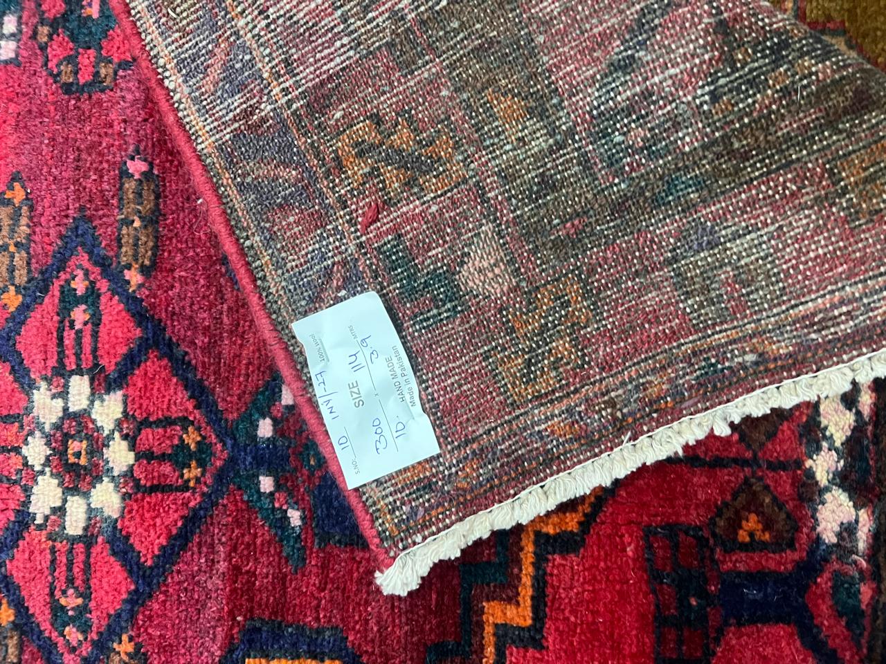 10' x 3.9' Ft. Authentic Persian Hamadan Tribal Hand Knotted Fine Wool Runner / Rug BR132