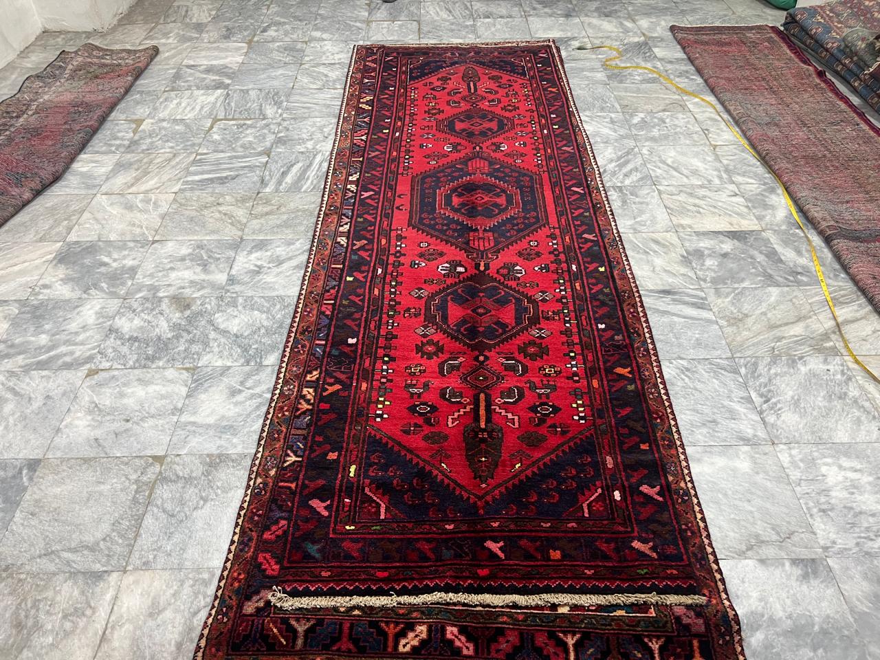 10' x 3.0' Ft. Authentic Persian Hamadan Tribal Hand Knotted Fine Wool Runner / Rug BR131