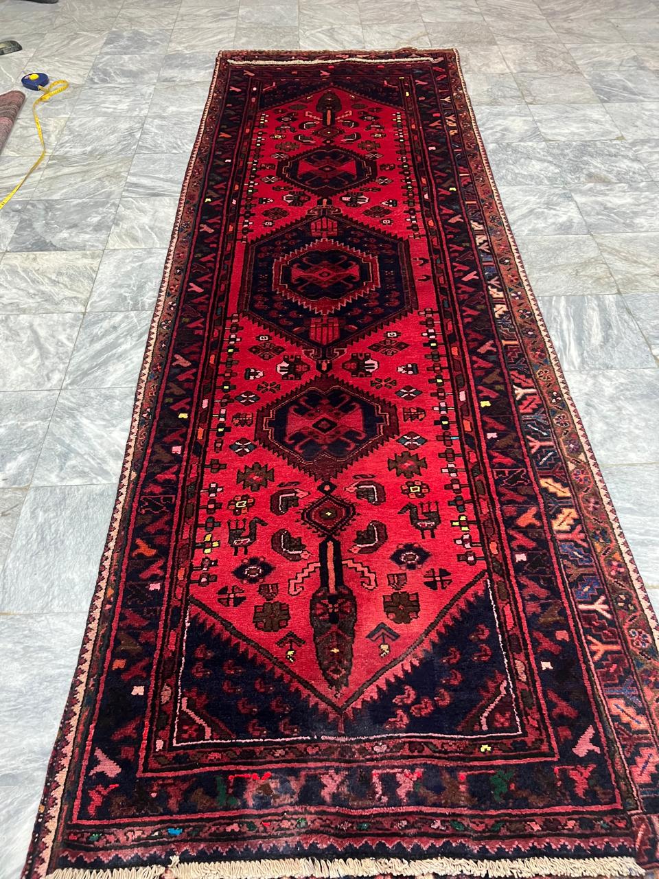 10' x 3.0' Ft. Authentic Persian Hamadan Tribal Hand Knotted Fine Wool Runner / Rug BR131