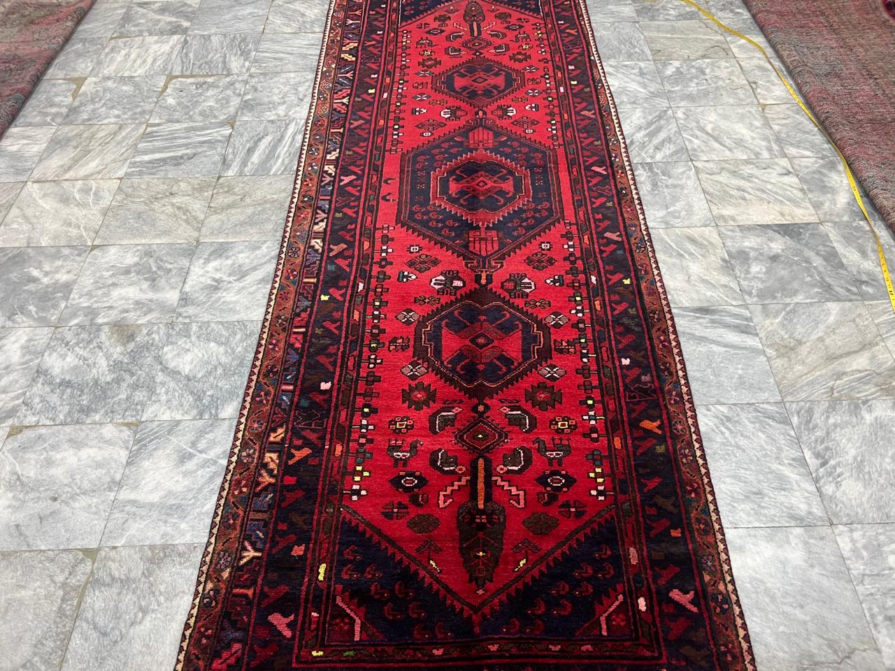 10' x 3.0' Ft. Authentic Persian Hamadan Tribal Hand Knotted Fine Wool Runner / Rug BR131