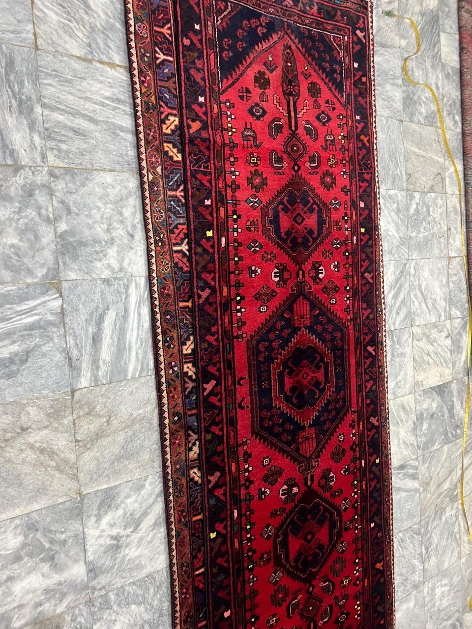 10' x 3.0' Ft. Authentic Persian Hamadan Tribal Hand Knotted Fine Wool Runner / Rug BR131