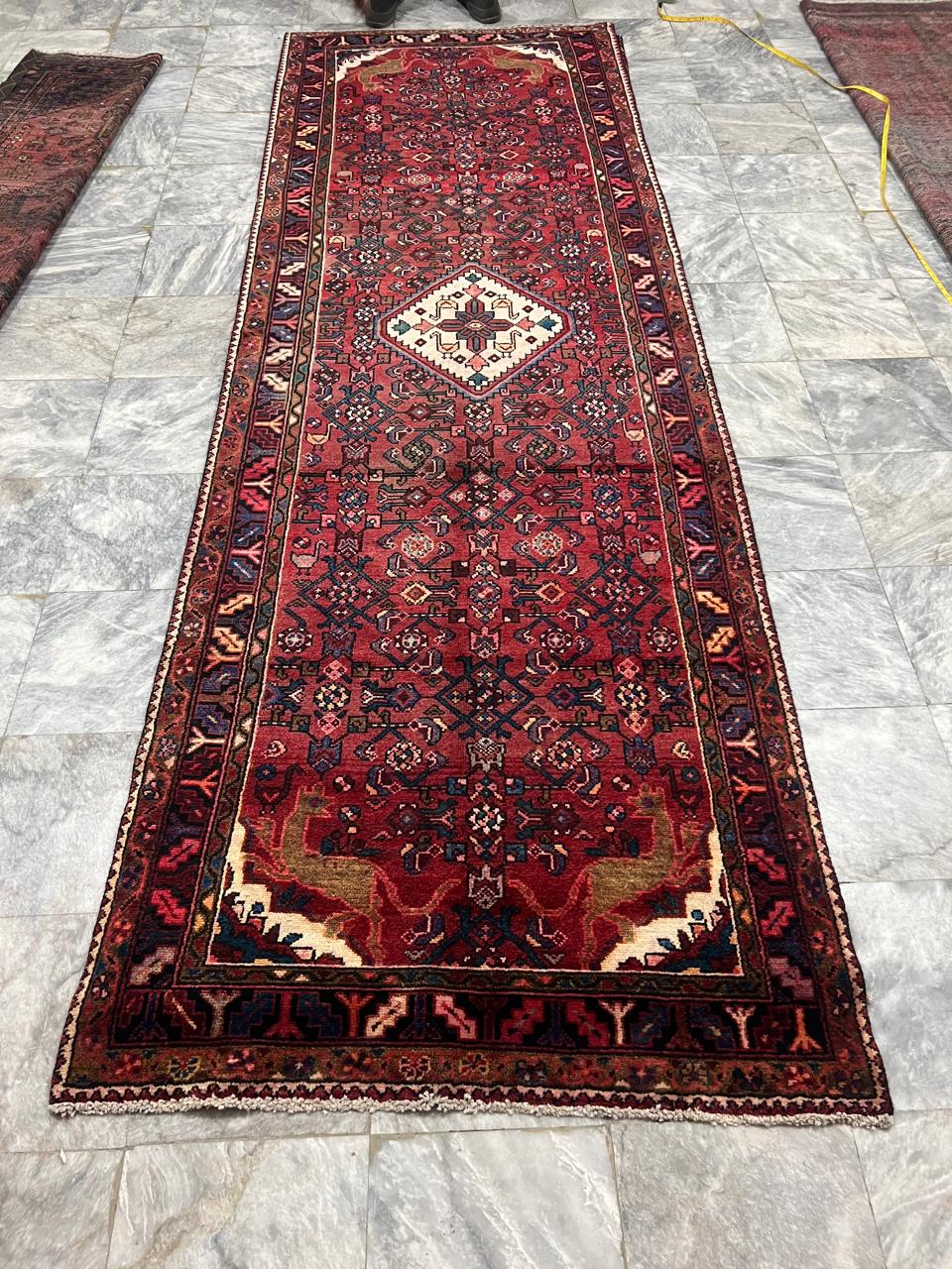 10' x 3.7' Ft. Authentic Persian Hamadan Tribal Hand Knotted Fine Wool Runner / Rug BR130