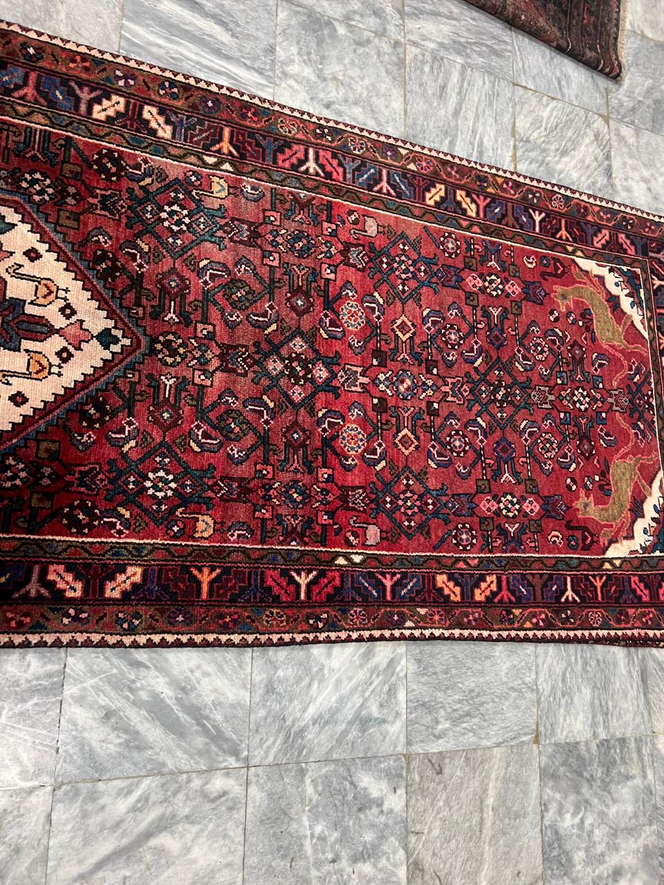 10' x 3.7' Ft. Authentic Persian Hamadan Tribal Hand Knotted Fine Wool Runner / Rug BR130