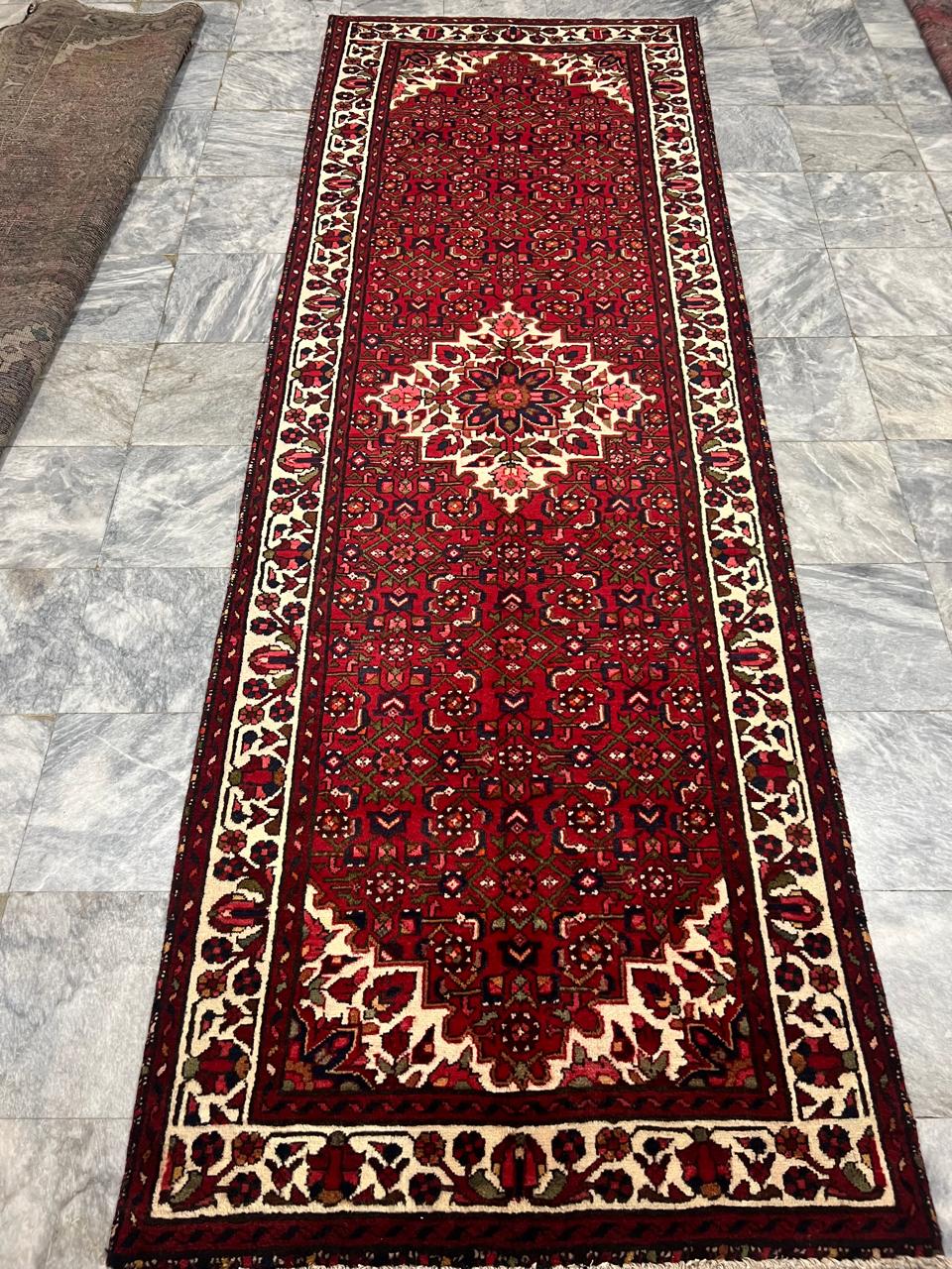 10' x 3.6' Ft. Authentic Persian Hamadan Hand Knotted Fine Wool Runner / Rug BR129