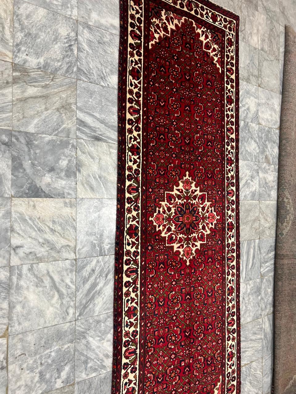 10' x 3.6' Ft. Authentic Persian Hamadan Hand Knotted Fine Wool Runner / Rug BR129