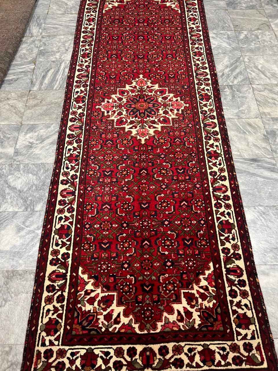 10' x 3.6' Ft. Authentic Persian Hamadan Hand Knotted Fine Wool Runner / Rug BR129