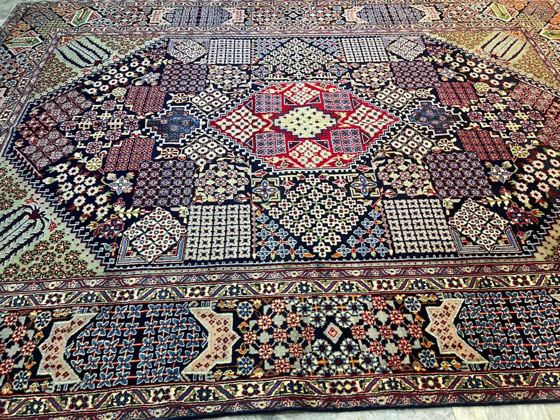 13' x 9' Ft. Rare Spectacular Vintage Persian Tabriz Tribal Hand Knotted Fine Wool Area Rug BR128