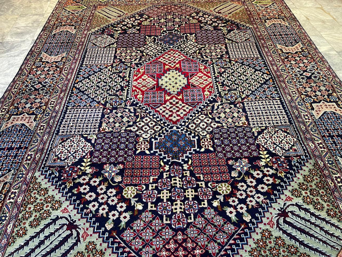 13' x 9' Ft. Rare Spectacular Vintage Persian Tabriz Tribal Hand Knotted Fine Wool Area Rug BR128