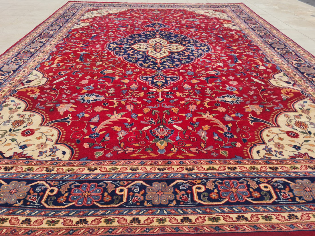 11' x 8' Authentic Persian Kashan Hand Knotted Finest Wool Large Area Rug - BR2631