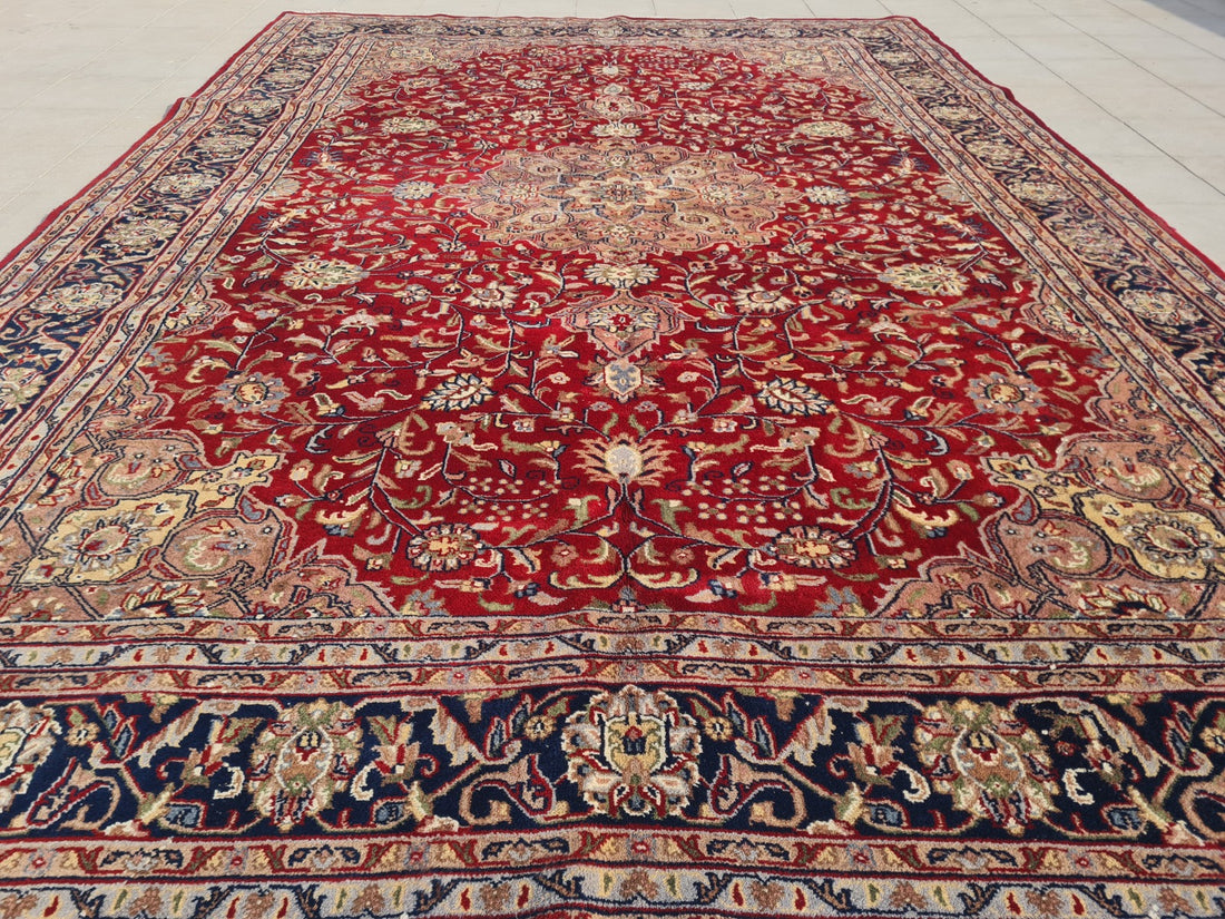 11’x 8' Ft. Authentic Vintage Persian Tabriz Circa Hand Knotted Rug – BR2693