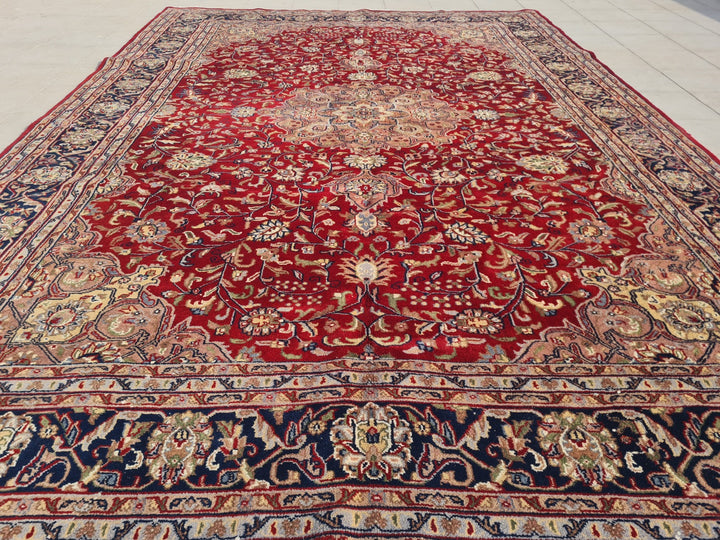 11’x 8' Ft. Authentic Vintage Persian Tabriz Circa Hand Knotted Rug – BR2693