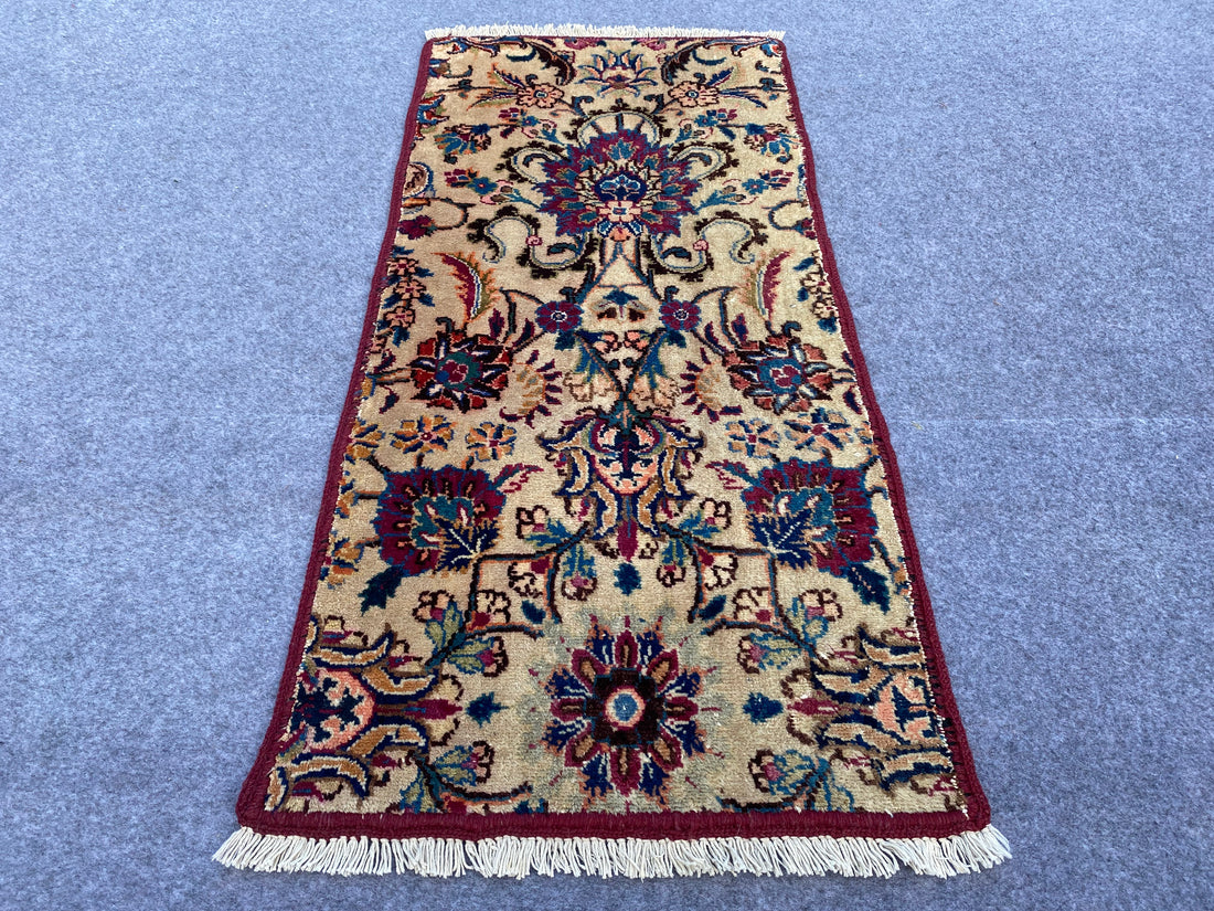 3.7' x 1.7' Ft. Authentic Persian Akahsmar Hand Knotted Finest Wool Small Area Rug BR995