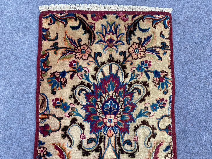 3.7' x 1.7' Ft. Authentic Persian Akahsmar Hand Knotted Finest Wool Small Area Rug BR995