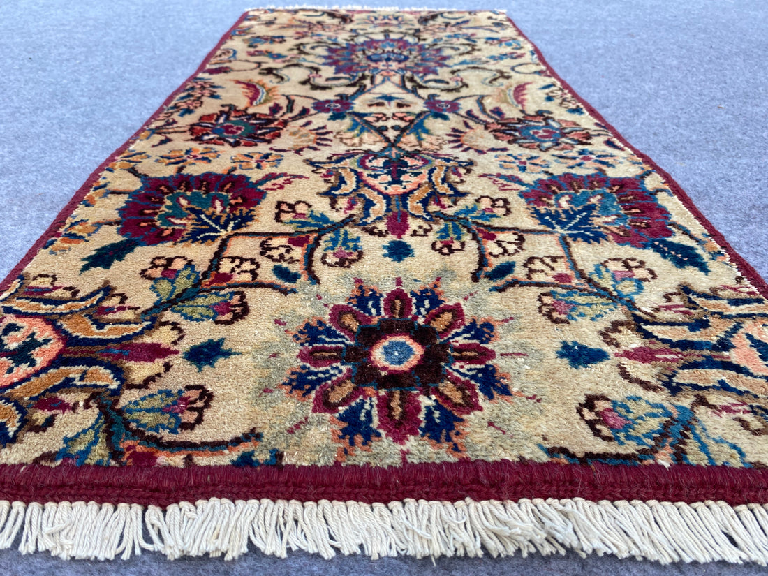 3.7' x 1.7' Ft. Authentic Persian Akahsmar Hand Knotted Finest Wool Small Area Rug BR995