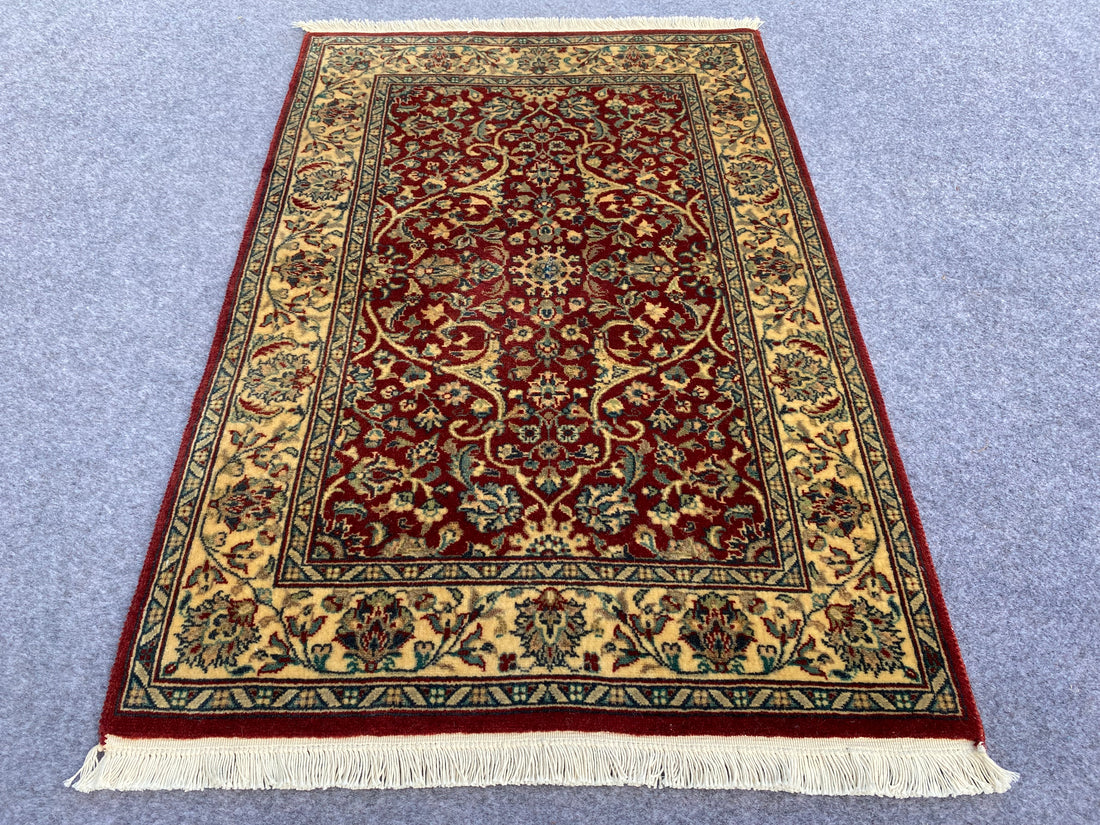 3.2' X 2.0' Ft. Authentic Pakistani Hand Knotted Double Knot Finest Wool Small Area Rug BR997